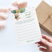 赤ちゃんシャワー甘い混乱テディベアカードを推測 招待状