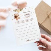 赤ちゃんシャワー甘い混乱テディベアカードを推測 招待状