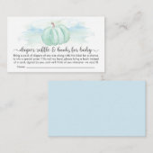 赤ちゃんシャワー用かぼちゃおむつラッフルブック エンクロージャーカード (正面/裏面)