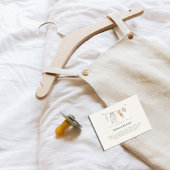 赤ちゃんシャワー用かわいいセージ緑のボホーブック エンクロージャーカード