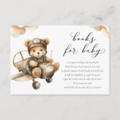 赤ちゃんシャワー用かわいいテディベアの本 エンクロージャーカード (正面)
