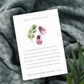 赤ちゃんシャワー用かわいいピンクの葉付きシューズ エンクロージャーカード