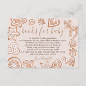 赤ちゃんシャワー用かわいい冬クリスマスクッキーの本 エンクロージャーカード (正面)