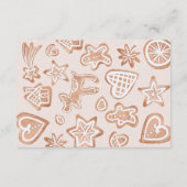 赤ちゃんシャワー用かわいい冬クリスマスクッキーの本 エンクロージャーカード (裏面)