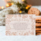 赤ちゃんシャワー用かわいい冬クリスマスクッキーの本 エンクロージャーカード