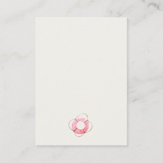 赤ちゃんシャワー用かわいい柔らかい赤い青い帆船本 エンクロージャーカード (裏面)