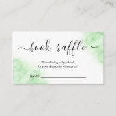 赤ちゃんシャワー用かわいい水色おむつブックラッフル エンクロージャーカード (正面)