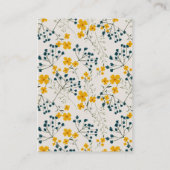 赤ちゃんシャワー用かわいい黄色のベビーゼブラ動物の本 エンクロージャーカード (裏面)