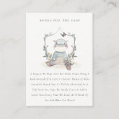 赤ちゃんシャワー用かわいい黄色ベビーヒッポ動物相の本 エンクロージャーカード (正面)