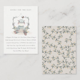 赤ちゃんシャワー用かわいい黄色ベビーヒッポ動物相の本 エンクロージャーカード