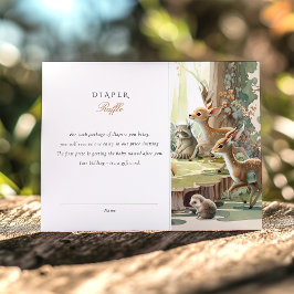 赤ちゃんシャワー用のおむつラッフルカード エンクロージャーカード