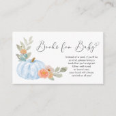 赤ちゃんシャワー用のかぼちゃの本 エンクロージャーカード (正面)