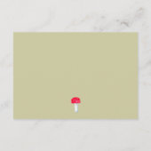 赤ちゃんシャワー用のかわいいキノコの森の本 エンクロージャーカード (裏面)