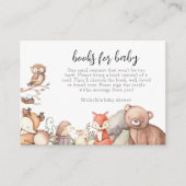 赤ちゃんシャワー用のウッドランド動物書籍 エンクロージャーカード (正面)