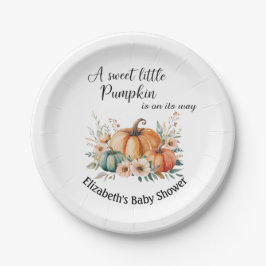 赤ちゃんシャワー用のカスタマイズ可能なカボチャ紙プレート ペーパープレート