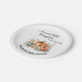 赤ちゃんシャワー用のカスタマイズ可能なカボチャ紙プレート ペーパープレート (アングル)