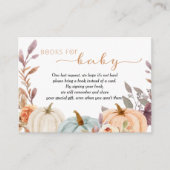 赤ちゃんシャワー用のカボチャの小さな本 エンクロージャーカード (正面)