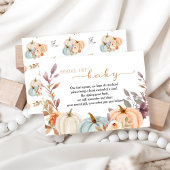 赤ちゃんシャワー用のカボチャの小さな本 エンクロージャーカード