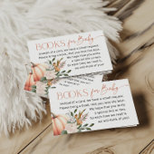 赤ちゃんシャワー用のカボチャの小さな本 エンクロージャーカード