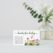 赤ちゃんシャワー用のサファリの水彩本 エンクロージャーカード (スタンド正面)