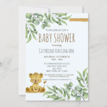 赤ちゃんシャワー用のサファリジャングルライオンの本