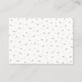 赤ちゃんシャワー用のドーナツ エンクロージャーカード (裏面)