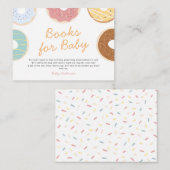 赤ちゃんシャワー用のドーナツ エンクロージャーカード (正面/裏面)