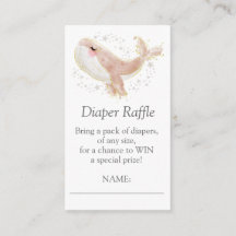 赤ちゃんシャワー用のピンクと金ゴールドのかわいいクジラの本