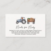 赤ちゃんシャワー用のファームトラクターテディベアブック エンクロージャーカード (正面)