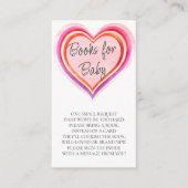 赤ちゃんシャワー用のリトルスウィートウォーター色の本 エンクロージャーカード (正面)