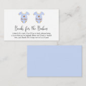 赤ちゃんシャワー用の双子の少年の本 エンクロージャーカード (正面/裏面)