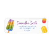 赤ちゃんシャワー用の夏のポピュシクルの本 ラベル (正面)