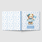 赤ちゃんシャワー用の子供用テディベアのゲストブック ゲストブック (全面)