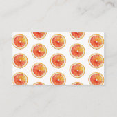 赤ちゃんシャワー用の小さなかわいこちゃんオレンジのスライス本 エンクロージャーカード (裏面)