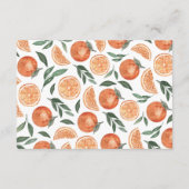 赤ちゃんシャワー用の小さなかわいこちゃんオレンジの本 エンクロージャーカード (裏面)