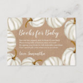 赤ちゃんシャワー用の小さなカボチャのクラフトブック エンクロージャーカード (正面)