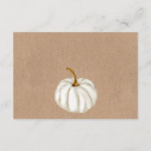 赤ちゃんシャワー用の小さなカボチャのクラフトブック エンクロージャーカード (裏面)