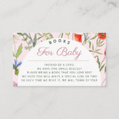 赤ちゃんシャワー用の小さなワイルドフラワーの少女の本 エンクロージャーカード (正面)