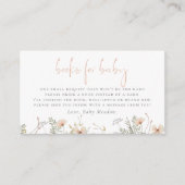 赤ちゃんシャワー用の小さな山花ボホの本 エンクロージャーカード (正面)