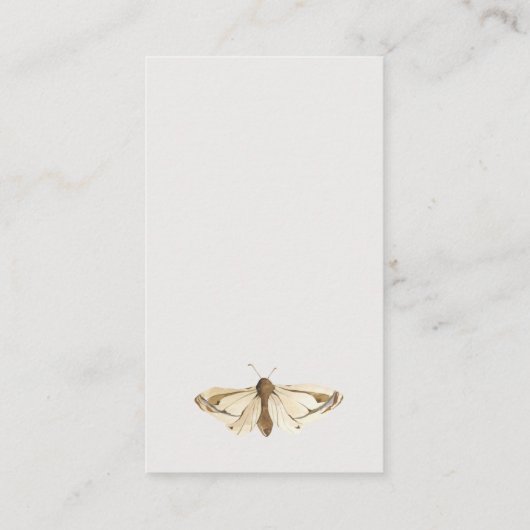 赤ちゃんシャワー用の小さな虫ブルートンボの本 エンクロージャーカード (裏面)