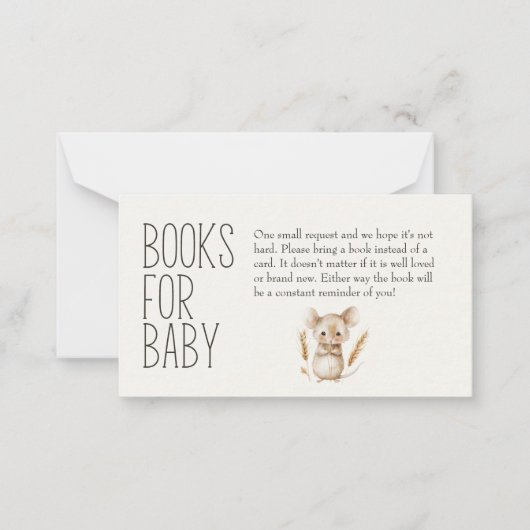 赤ちゃんシャワー用の小さな農場子供部屋動物の本 ノートカード (正面)