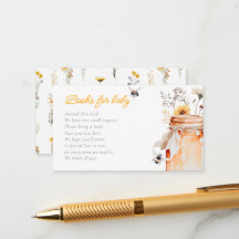 赤ちゃんシャワー用の本の小さな蜂蜜