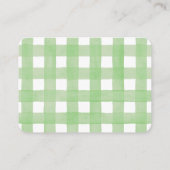 赤ちゃんシャワー用の本を農家から持ち帰る エンクロージャーカード (裏面)