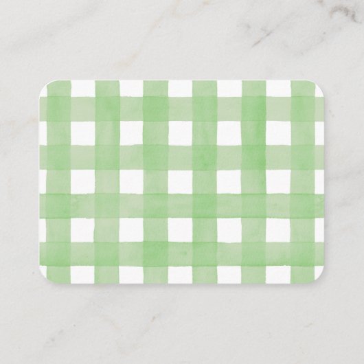 赤ちゃんシャワー用の本を農家から持ち帰る エンクロージャーカード (裏面)