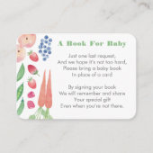 赤ちゃんシャワー用の本を農家から持ち帰る エンクロージャーカード (正面)