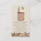 赤ちゃんシャワー用の本アイスコーヒーブックのリクエスト エンクロージャーカード (正面)