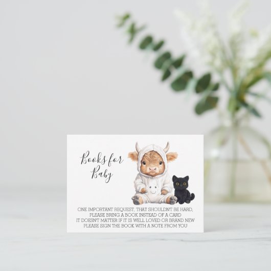 赤ちゃんシャワー用の本ハロウィンハイランドカウズ エンクロージャーカード (スタンド正面)