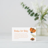 赤ちゃんシャワー用の水色の小さなラディバグ本 エンクロージャーカード (スタンド正面)