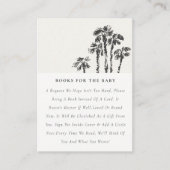 赤ちゃんシャワー用の海岸沿いのヤシの木のスケッチブック エンクロージャーカード (正面)