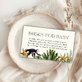 赤ちゃんシャワー用の熱帯ジャングルの少年の本 エンクロージャーカード